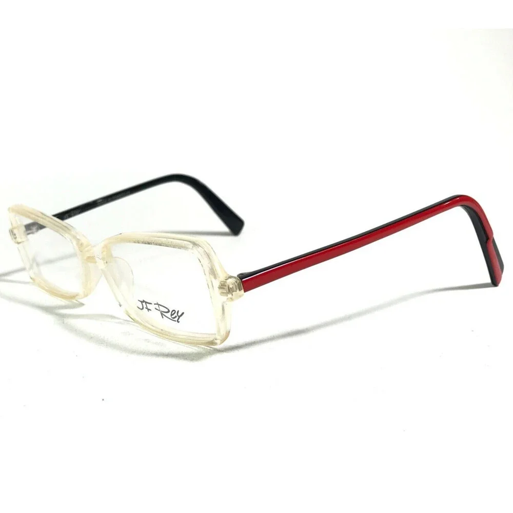 J.F. Rey Petite Eyeglasses Frames JF0932 1430 Black Red Clear Cat Eye 46-18-142